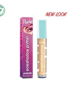 RUDE Eyeshadow Primer in Prelude - Light Beige with Pastel Blue Cap